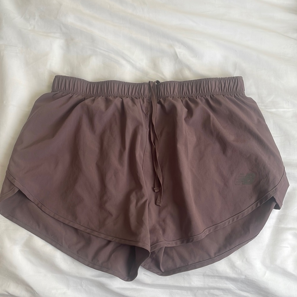New Balance dark brown/burgundy workout shorts